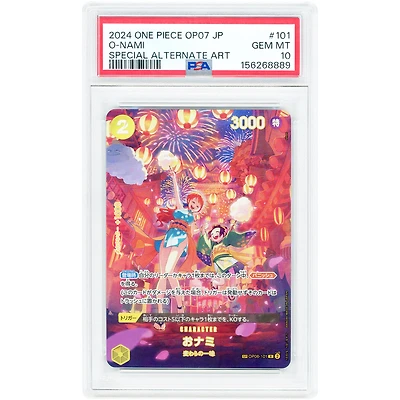 O-Nami 2024 One Piece 500 Years In The Future Japanese Special Alternate Art #OP06-101 PSA Authenticated 10 Card