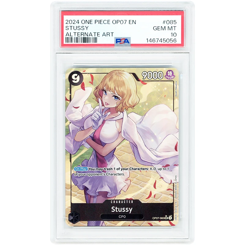 Stussy 2024 One Piece 500 Years in the Future Alternate Art #OP07-085 PSA Authenticated 10 Card