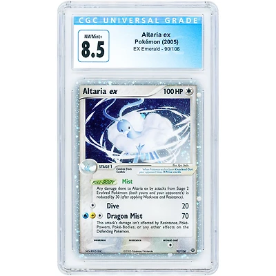Altaria EX 2005 Pokemon EX Emerald Ultra Rare #90 CGC Authenticated 8.5 Card
