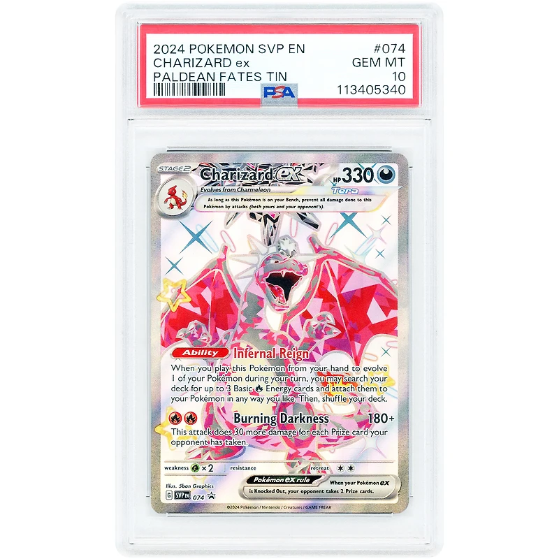 Charizard EX 2024 Pokemon Scarlet & Violet Black Star Promo #74 PSA Authenticated 10 Card
