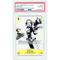 Makino 2024 One Piece Ultra Deck: The Three Brothers Black & White Alternate Art #ST13-012 PSA Authenticated 10 Card