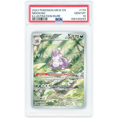 Nidoking 2023 Pokemon Scarlet & Violet 151 Illustration Rare #174 PSA Authenticated 10 Card