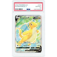 Dragonite V 2022 Pokemon Go Full Art Ultra Rare #076 PSA Authenticated 10 Card