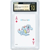 Totodile 1999 Pokemon Gold Deck Japanese Playing Card #Ace of Diamonds CGC Authenticated Pristine 10 Card