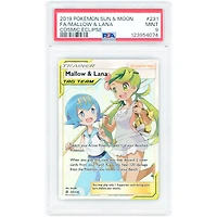 Mallow & Lana 2019 Pokemon Cosmic Eclipse Full Art Ultra Rare #231 PSA Authenticated 9 Card