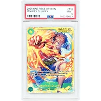 Monkey D. Luffy 2025 One Piece Carrying On His Will Secret Rare #OP13-118 PSA Authenticated 9 Card
