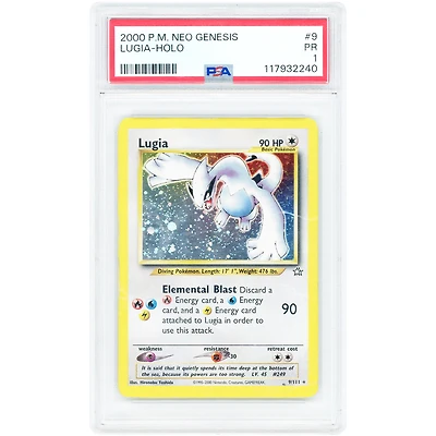 Lugia 2000 Pokemon Neo Genesis Holo Rare #9 PSA Authenticated 1 Card