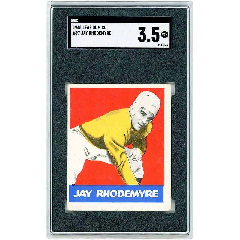 Jay Rhodemyre Green Bay Packers 1948 Leaf Gum Co. #97 SGC Authenticated 3.5 Rookie Card