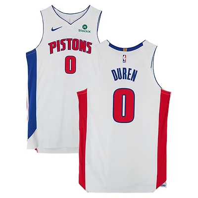 Jalen Duren Detroit Pistons Game-Used #0 White Nike Jersey Worn During Games Played on May 5, 7, 9, and 11, 2026 - Size 52+4