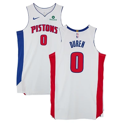Jalen Duren Detroit Pistons Game-Used #0 White Nike Jersey vs. Orlando Magic on May 1 and vs. Cleveland Cavaliers on May 15, 2026 - Size 52+6