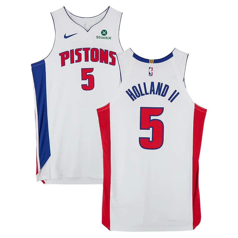 Ron Holland II Detroit Pistons Game-Used #5 White Nike Jersey Worn During Games Played on May 5, 7, 9, and 11, 2026 - Size 50+4