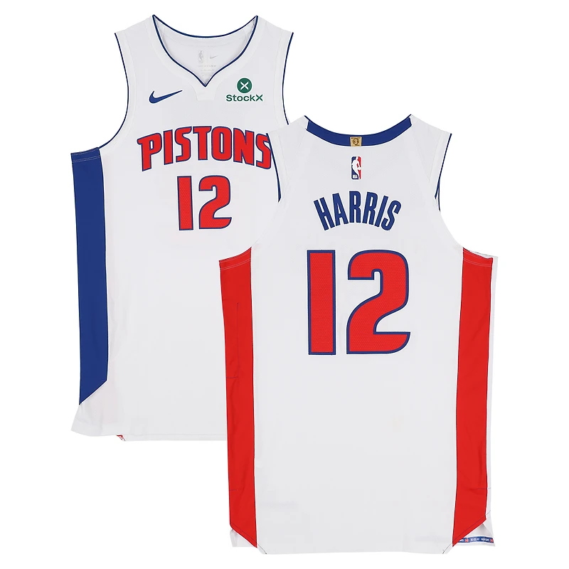 Tobias Harris Detroit Pistons Game-Used #12 White Nike Jersey Worn During Games Played on April 25, 27, and 29, 2026 - Size 50+4