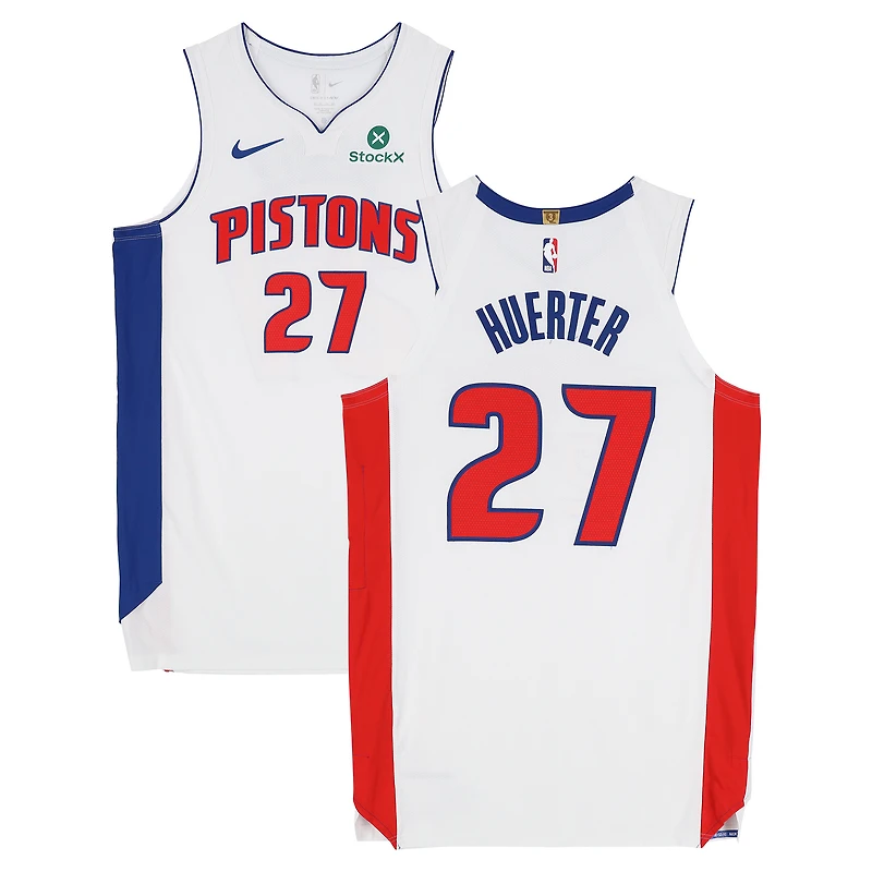 Kevin Huerter Detroit Pistons Game-Used #27 White Nike Jersey vs. Orlando Magic on April 25 and 27, 2026 - Size 50+4