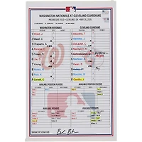 Washington Nationals Game-Used Lineup Card vs. Cleveland Guardians on May 26, 2026