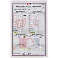 Washington Nationals Game-Used Lineup Card vs. Cleveland Guardians on May 27, 2026