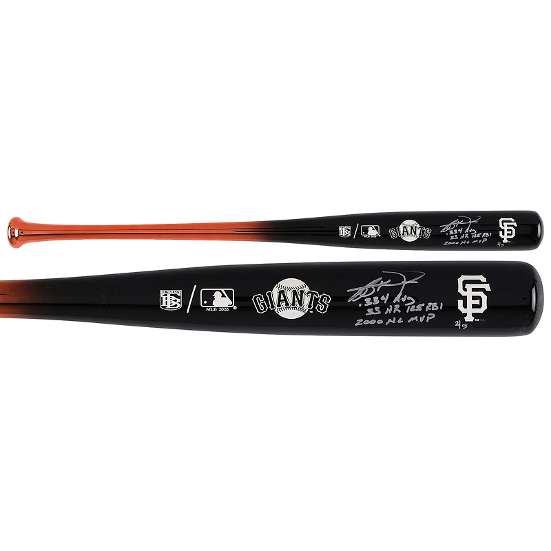 Jeff Kent San Francisco Giants Autographed Big Time Bats Chrome Bat with Multiple Inscriptions