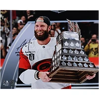 Jordan Staal Carolina Hurricanes Autographed 16" x 20" 2026 Stanley Cup Champions Raising Conn Smythe Photograph with Multiple Inscriptions