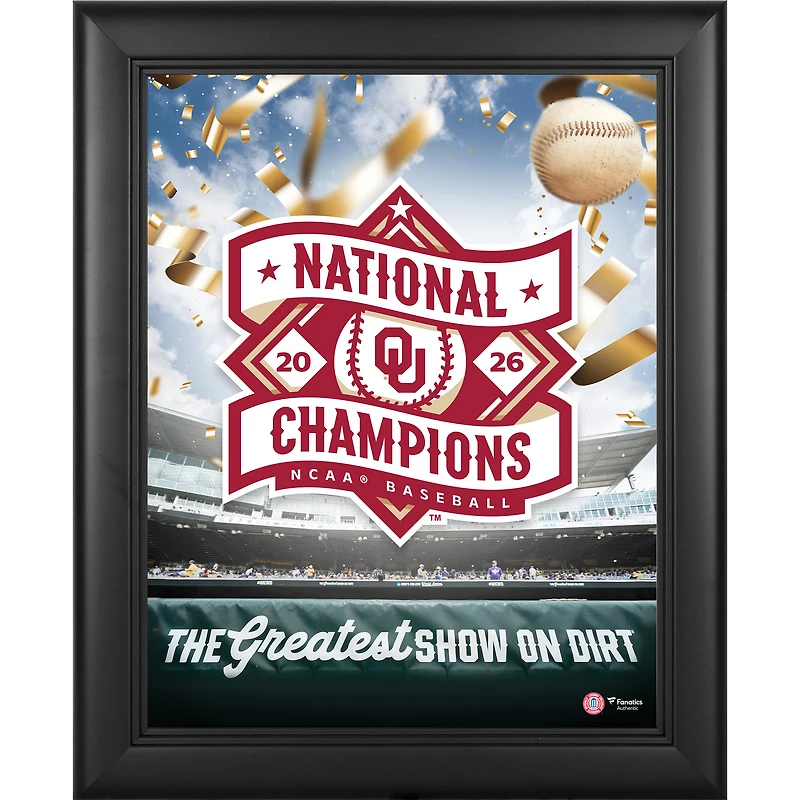 Oklahoma Sooners 2026 NCAA Baseball Men's College World Series Champions Framed 13" x 16" Collage