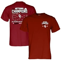 Unisex Blue 84 Crimson Oklahoma Sooners 2026 NCAA Baseball Men's College World Series Champions Bracket T-Shirt