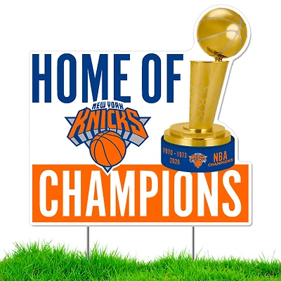 New York Knicks 2026 NBA Finals Champions Personalized Trophy Lawn Sign