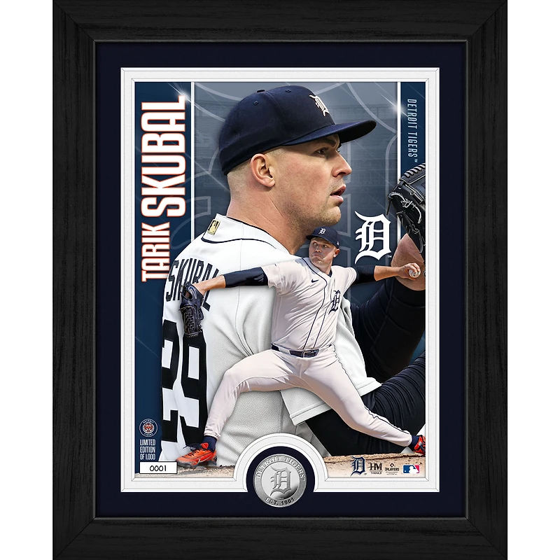 Highland Mint Tarik Skubal Detroit Tigers 13" x 16" Limited Edition Artist Proof Silver Coin Photo Mint