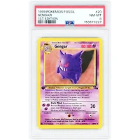 Gengar 1999 Pokemon Fossil 1st Edition Rare #20 PSA Authenticated 8 Card