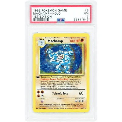 Machamp 1999 Pokemon Deck Exclusives 1st Edition Holo Rare #8 PSA Authenticated 7 Card