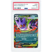 Mega Gengar ex 2025 Pokemon Phantasmal Flames Double Rare #56 PSA Authenticated 10 Card