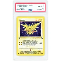 Zapdos 1999 Pokemon Fossil 1st Edition Holo Rare #15 PSA Authenticated 8.5 Card