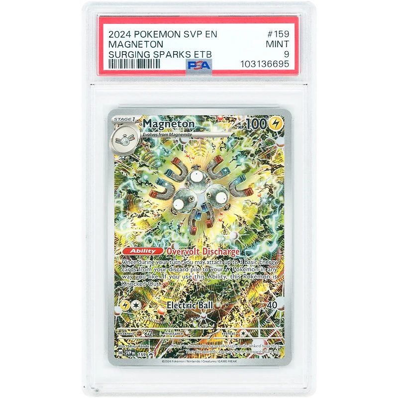 Magneton 2024 Pokemon Scarlet & Violet Promo #159 PSA Authenticated 9 Card