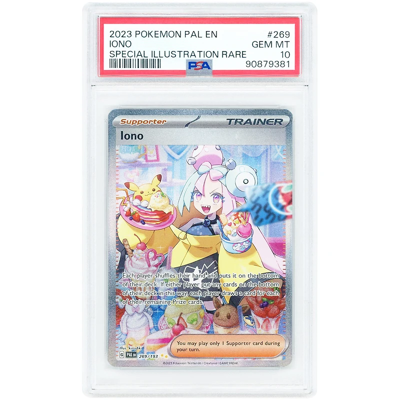 Iono 2023 Pokemon Paldea Evolved Special Illustration Rare #269 PSA Authenticated 10 Card