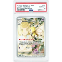 Lillie's Ribombee 2025 Pokemon Journey Together Illustration Rare #164 PSA Authenticated 10 Card