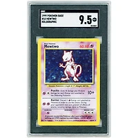Mewtwo 1999 Pokemon Base Set Unlimited Holo Rare #10 SGC Authenticated 9.5 Card