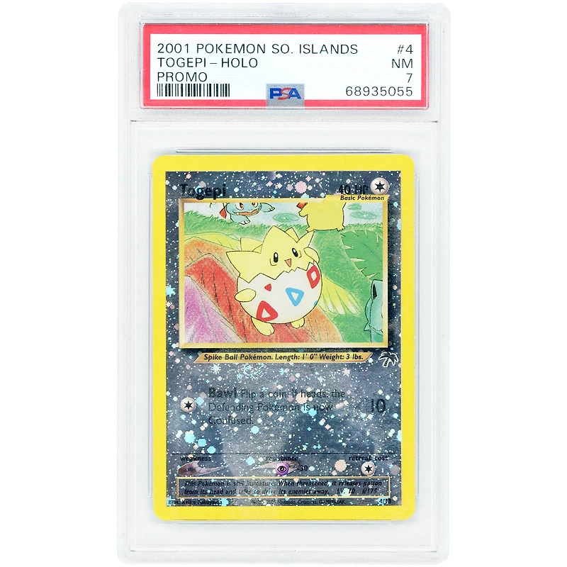 Togepi 2001 Pokemon Southern Islands Promo #4 PSA Authenticated 7 Card