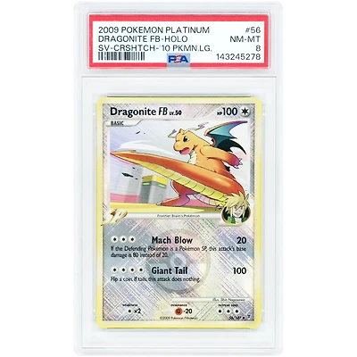 Dragonite FB 2009 Pokemon League & Championship Cards Promo - League Promo #56 PSA Authenticated 8 Card