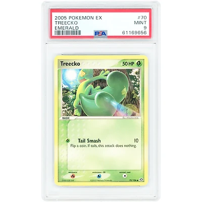 Treecko 2005 Pokemon EX Emerald Common #70 PSA Authenticated 9 Card