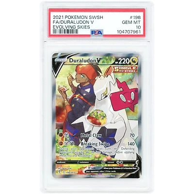 Duraludon V 2021 Pokemon Evolving Skies Ultra Rare #198 PSA Authenticated 10 Card