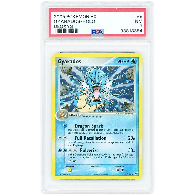 Gyarados 2005 Pokemon EX Deoxys Holo Rare #8 PSA Authenticated 7 Card