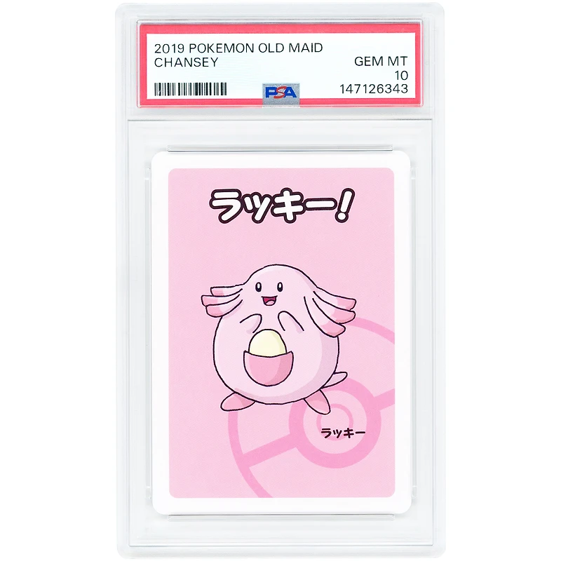 Chansey 2019 Pokemon Old Maid Japanese Rare #NNO PSA Authenticated 10 Card