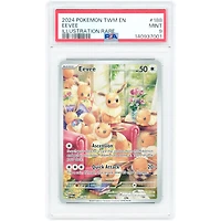 Eevee 2024 Pokemon Twilight Masquerade Illustration Rare #188 PSA Authenticated 9 Card