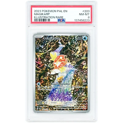 Magikarp 2023 Pokemon Paldea Evolved Illustration Rare #203 PSA Authenticated 8 Card