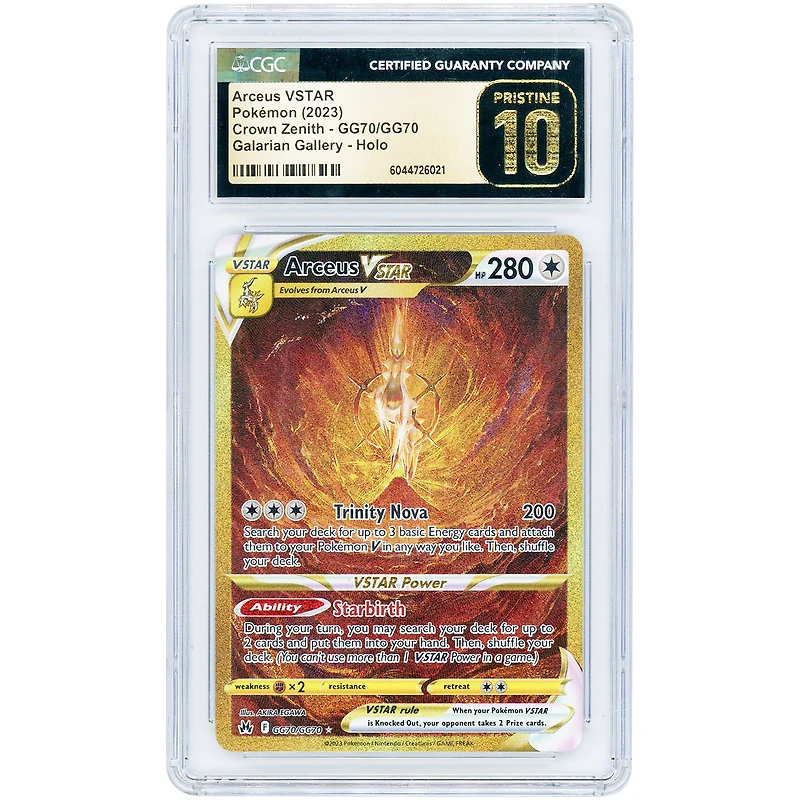 Arceus VSTAR 2023 Pokemon Crown Zenith Galarian Gallery Secret Rare #GG70 CGC Authenticated Pristine 10 Card