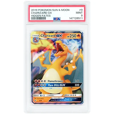 Charizard GX 2019 Pokemon Hidden Fates Ultra Rare #009 PSA Authenticated 9 Card