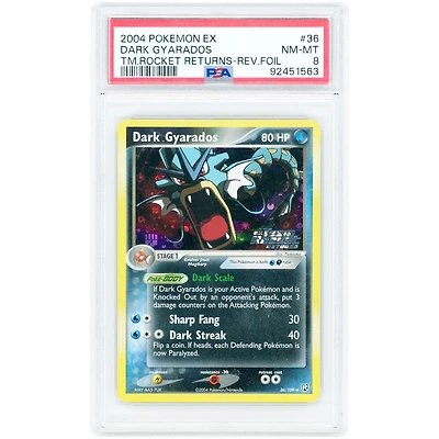 Dark Gyarados 2004 Pokemon EX Team Rocket Returns Uncommon #36 PSA Authenticated 8 Card