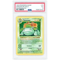 Venusaur 1999 Pokemon Base Set Shadowless Holo Rare #15 PSA Authenticated 5 Card
