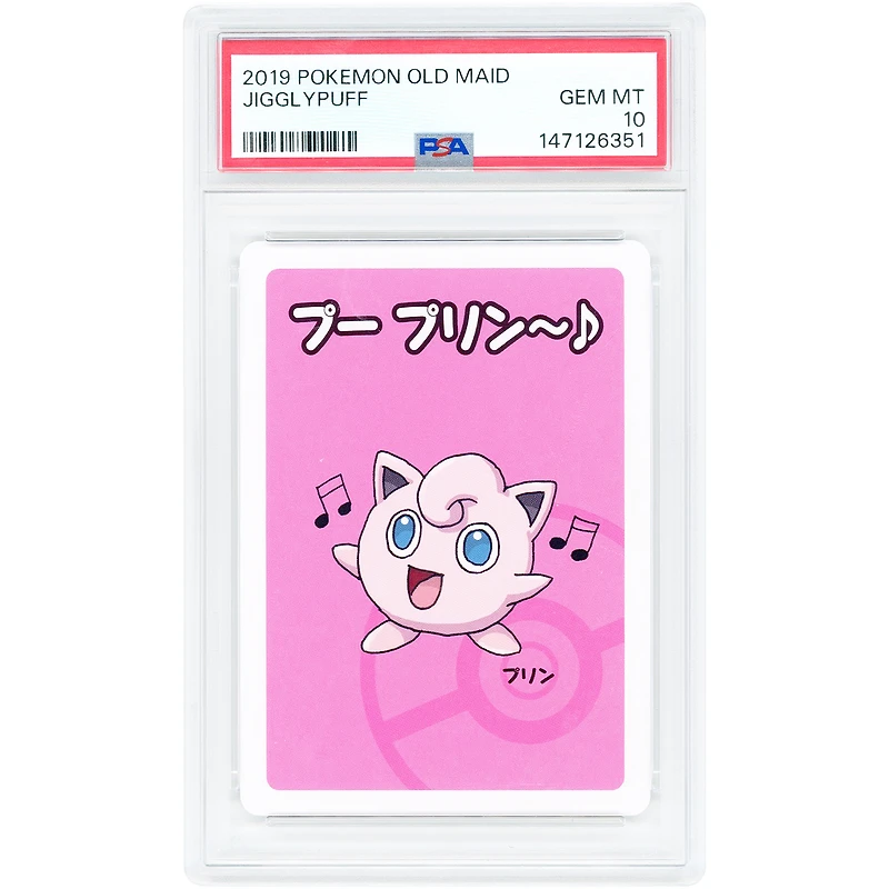 Jigglypuff 2019 Pokemon Old Maid Japanese Common #NNO PSA Authenticated 10 Card