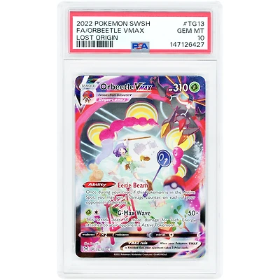 Orbeetle VMAX 2022 Pokemon Lost Origin Trainer Gallery Ultra Rare #TG13 PSA Authenticated 10 Card