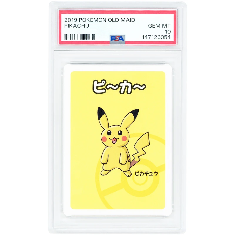 Pikachu 2019 Pokemon Old Maid Japanese Common #NNO PSA Authenticated 10 Card