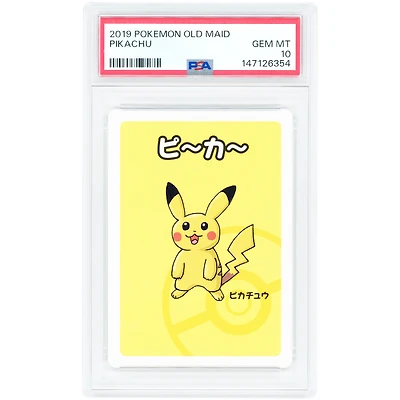 Pikachu 2019 Pokemon Old Maid Japanese Common #NNO PSA Authenticated 10 Card