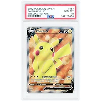 Pikachu V 2022 Pokemon Brilliant Stars Ultra Rare #157 PSA Authenticated 10 Card